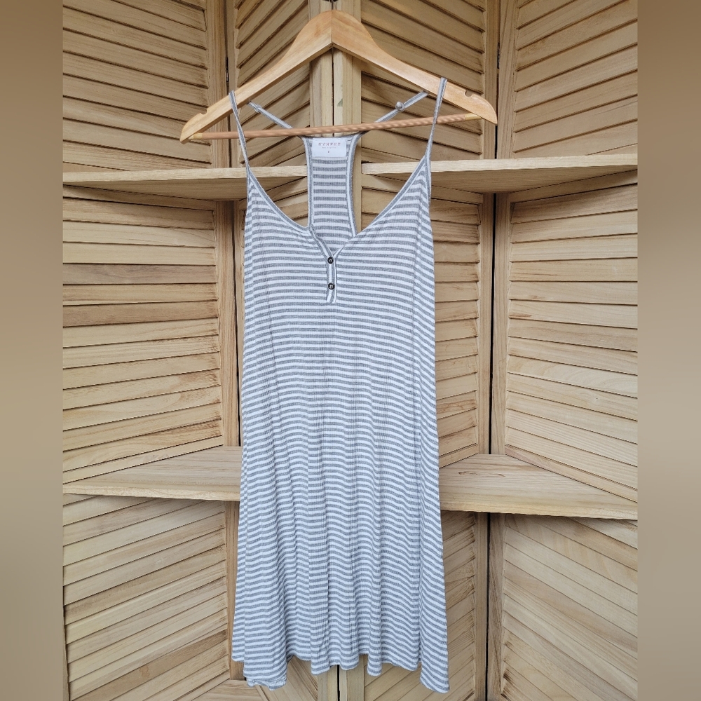 Striped racer back tshirt dress